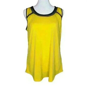 Worthington women's yellow black sleeveless blouse size medium